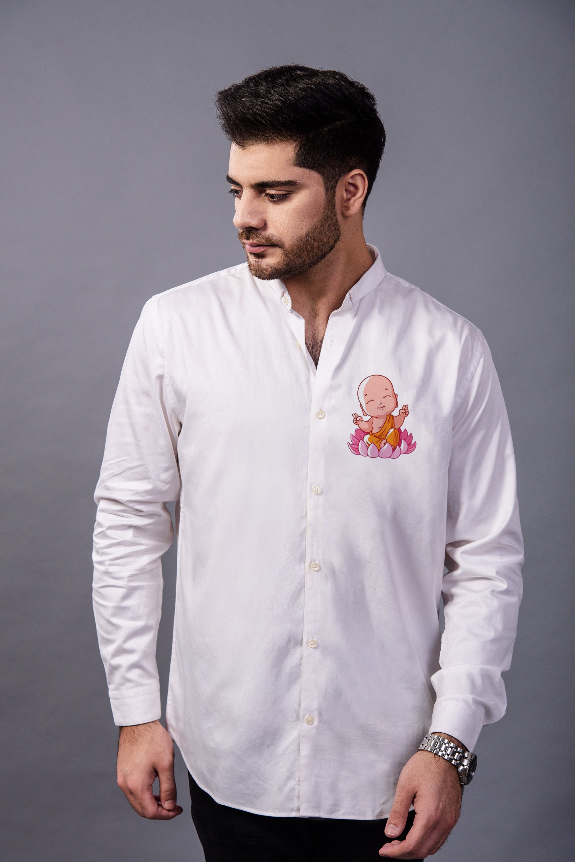 Blissful Buddha Handpainted Shirt