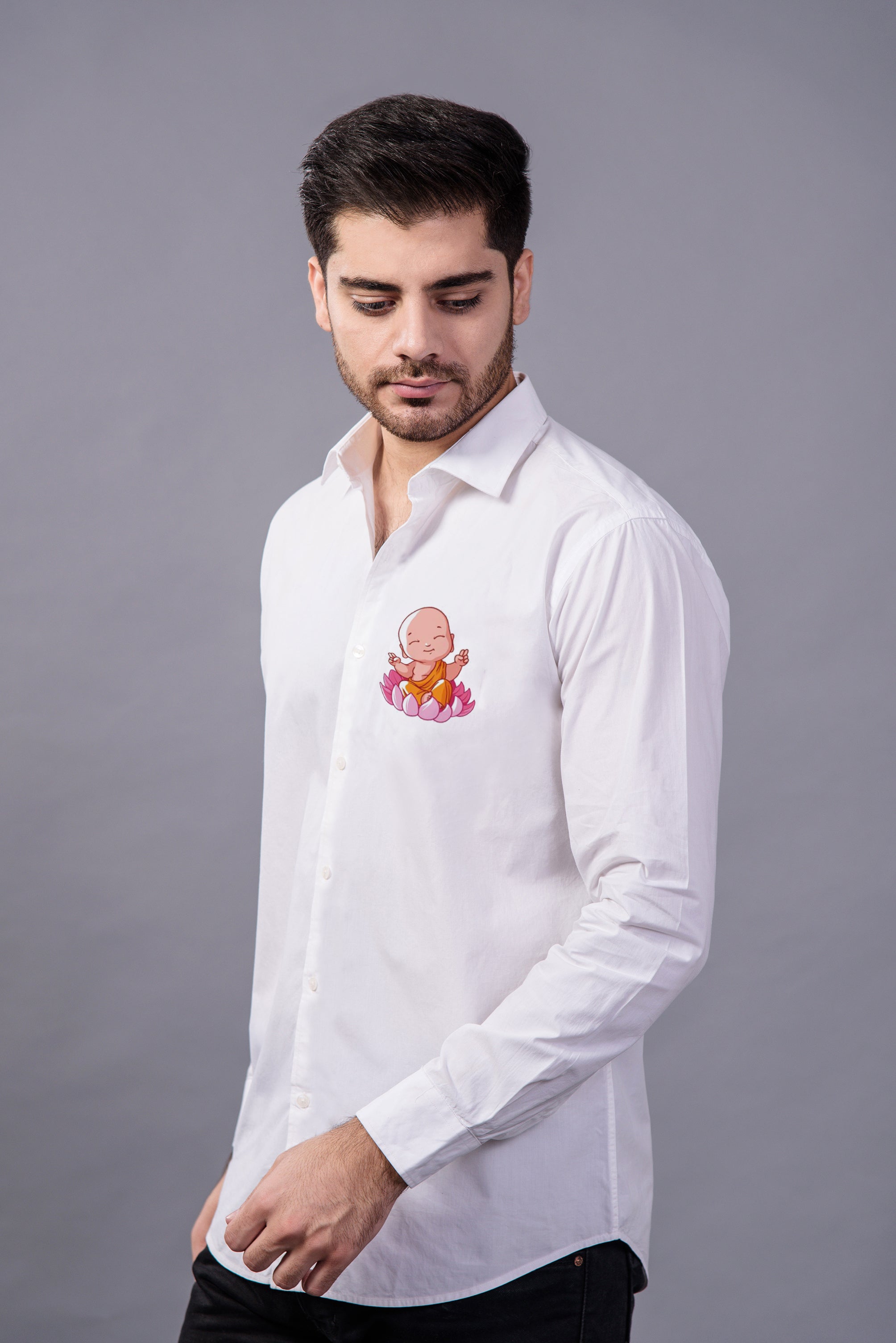 Blissful Buddha Handpainted Shirt