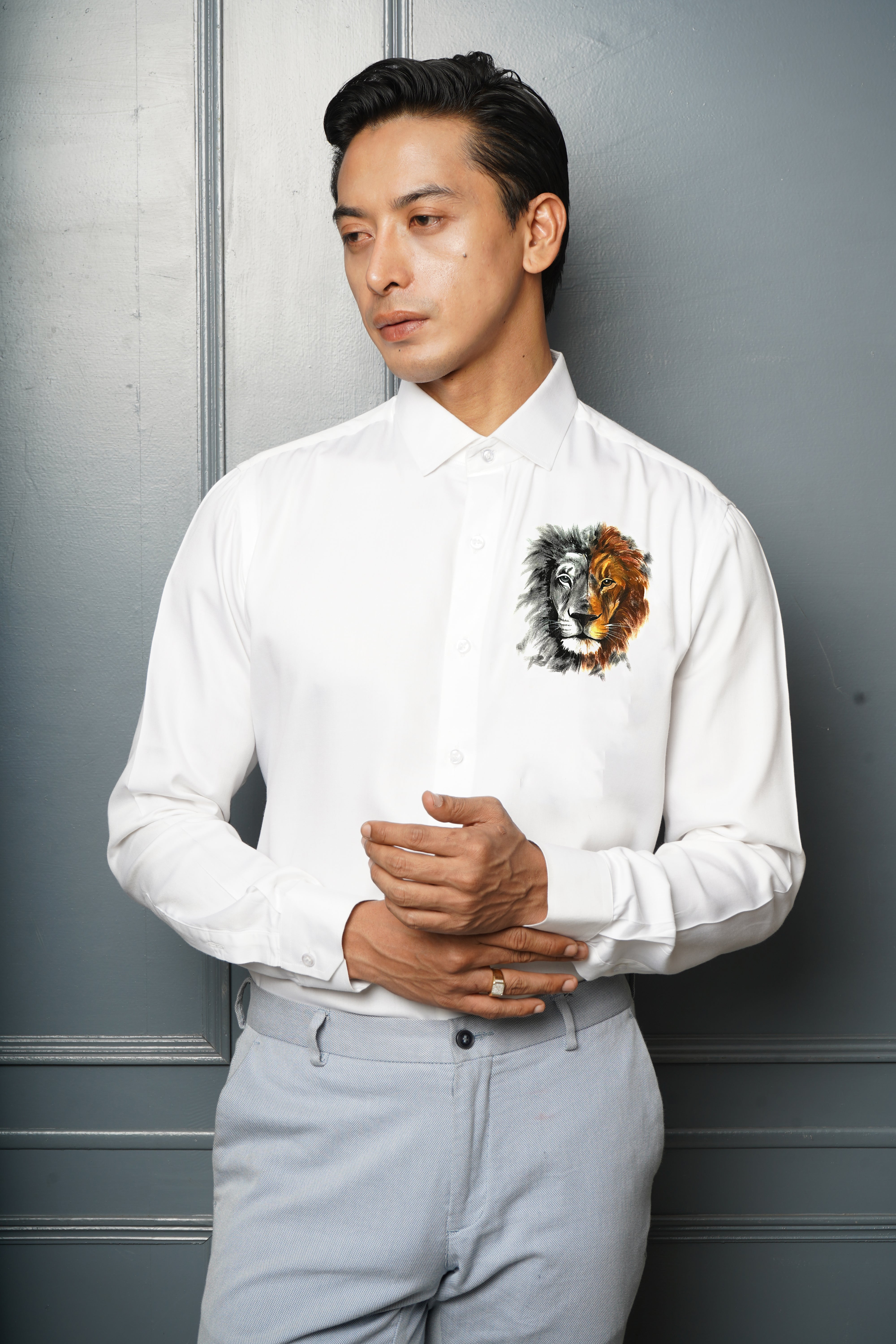 Lion Fury Handpainted Shirt