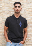 Glowing Trishul Handpainted Polo T-shirt