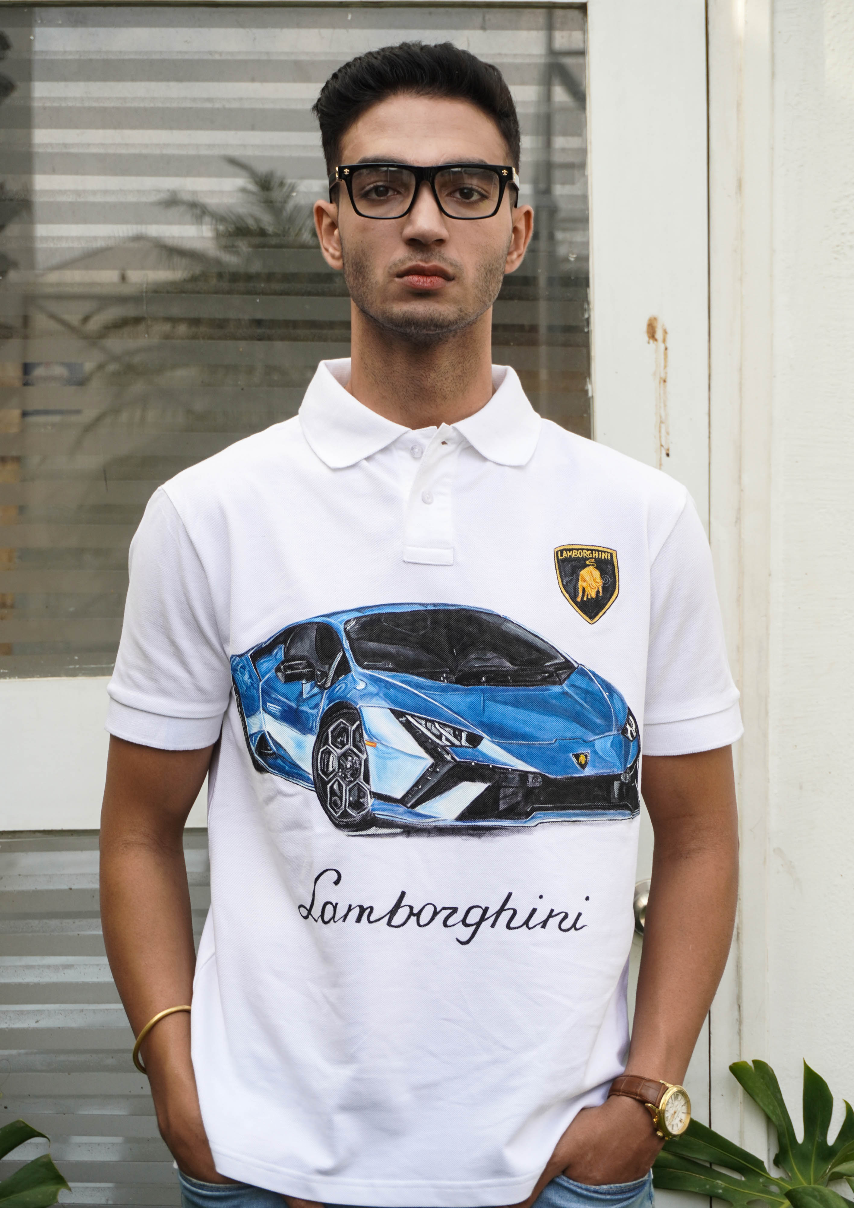Supercar Surge Handpainted Polo T-shirt