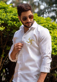 Swastik Om Handpainted Shirt