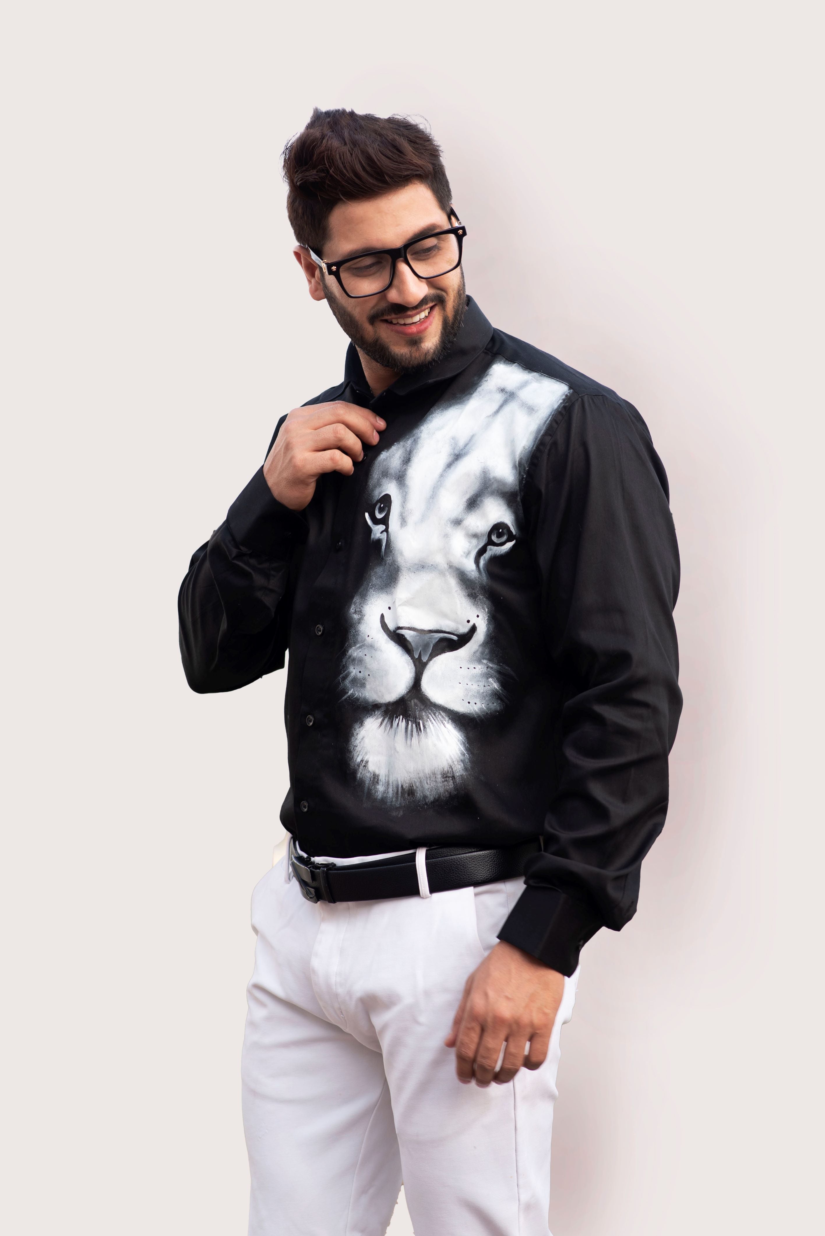 King Of The Jungle Handpainted Shirt
