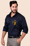 Shakti Navy Handpainted Shirt