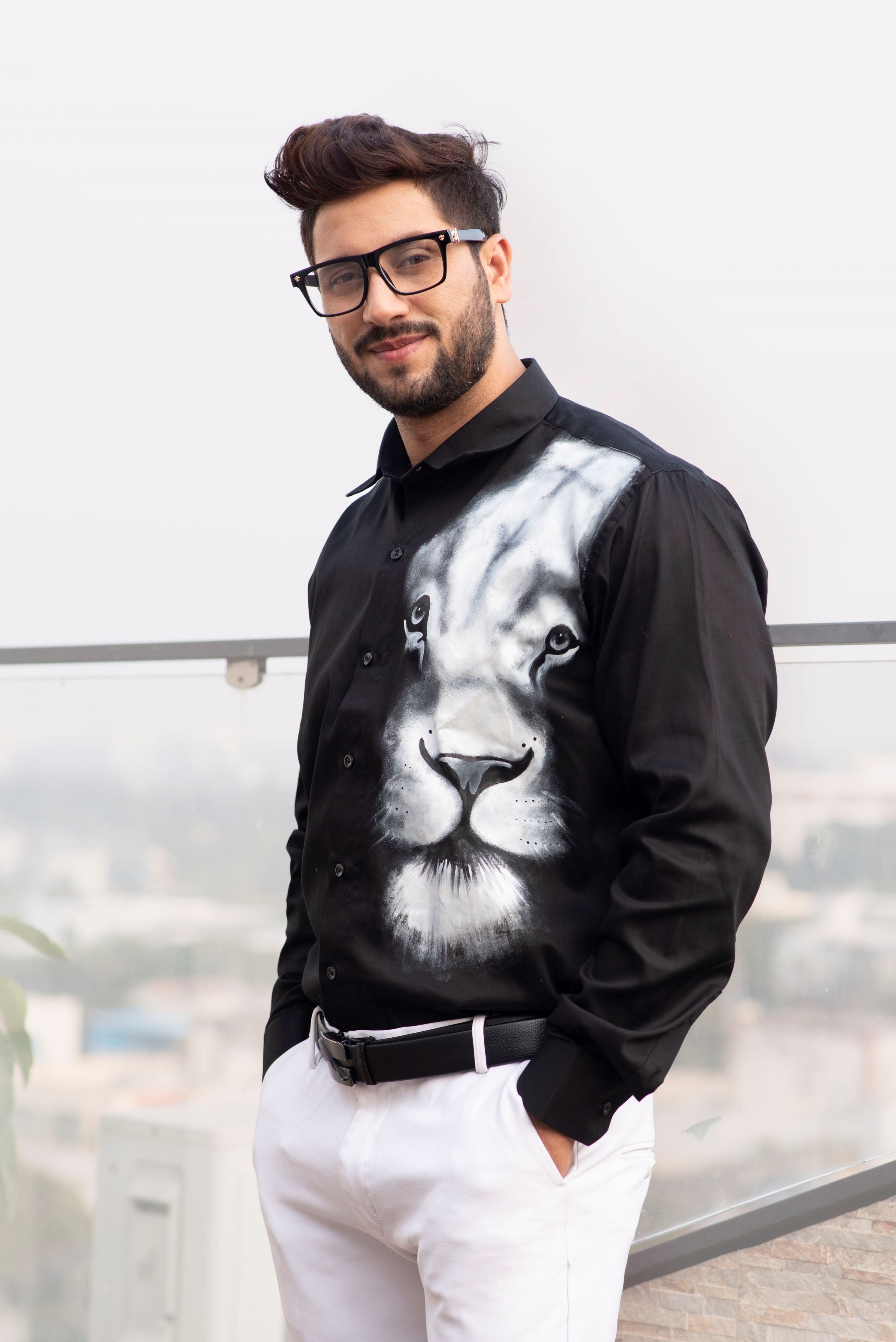 King Of The Jungle Handpainted Shirt