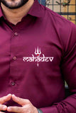Mahesha Maroon Handpainted Shirt