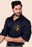 Shakti Navy Handpainted Shirt