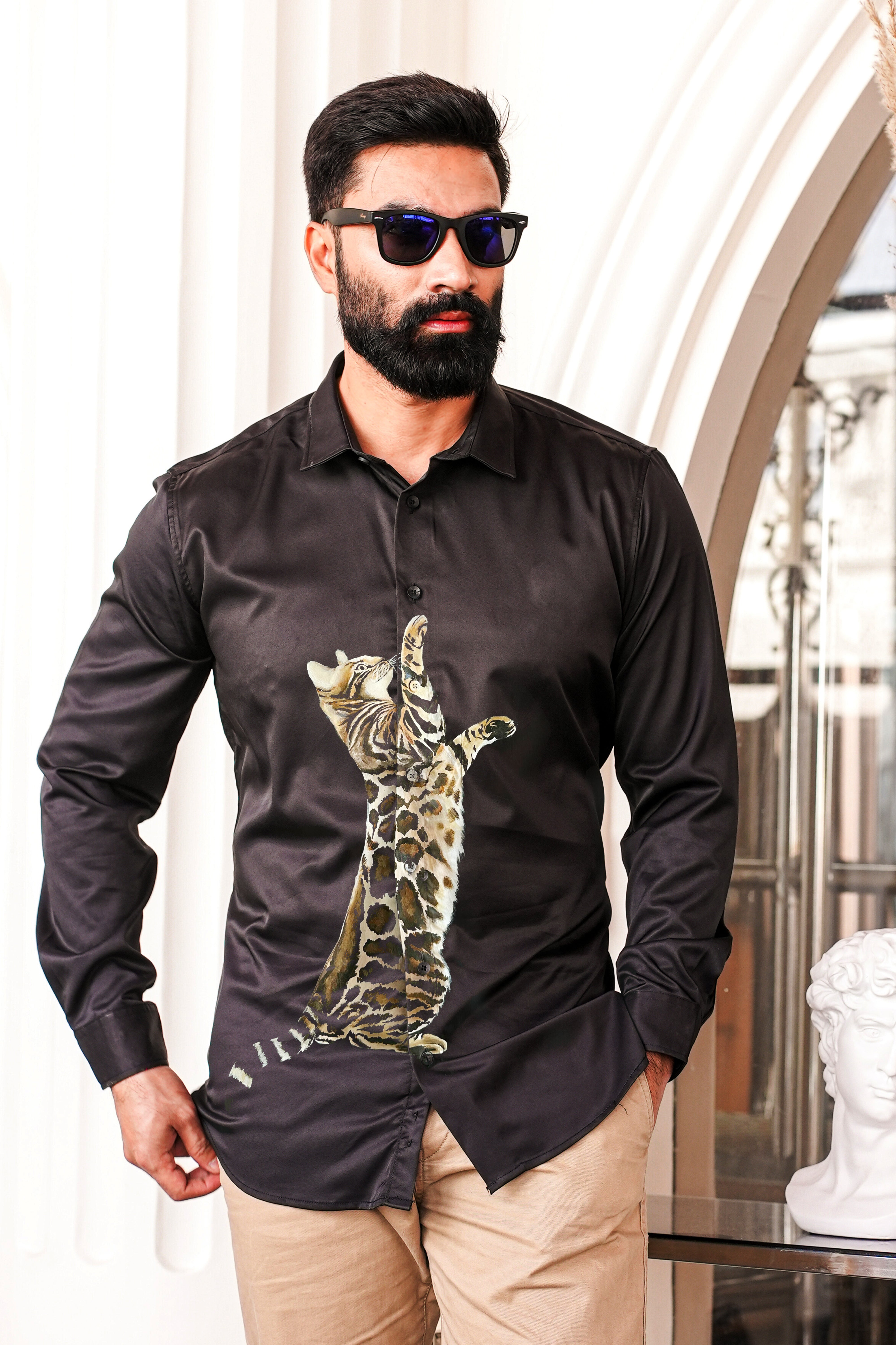 Wild Cat Handpainted Shirt