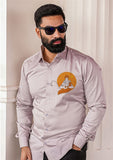 Sankat Mochan Grey Handpainted Shirt