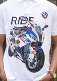 Elite Rider Motorbike Handpainted Polo T-shirt