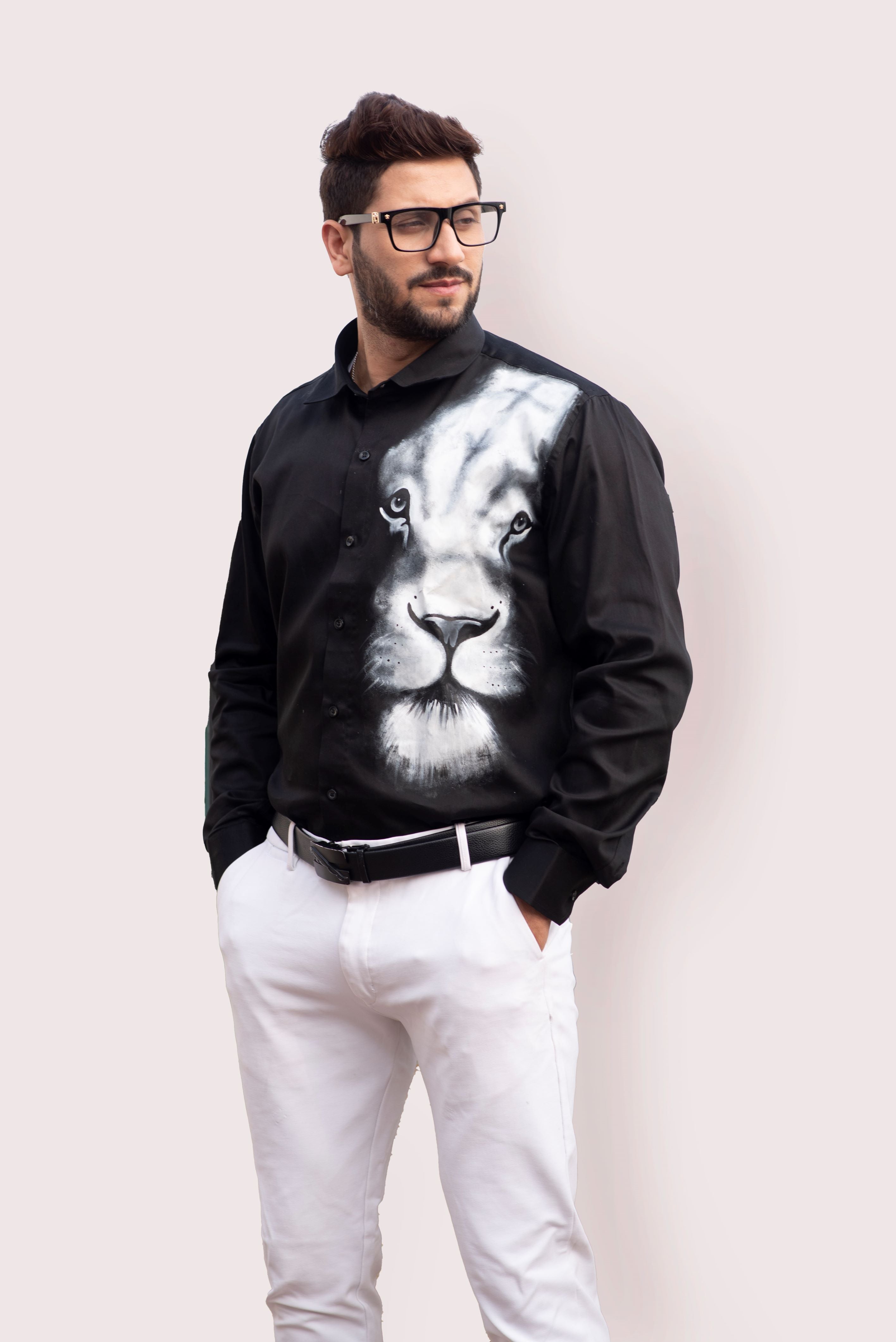 King Of The Jungle Handpainted Shirt
