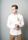Flamingo Paradise Handpainted Shirt