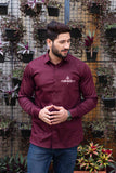 Mahesha Maroon Handpainted Shirt