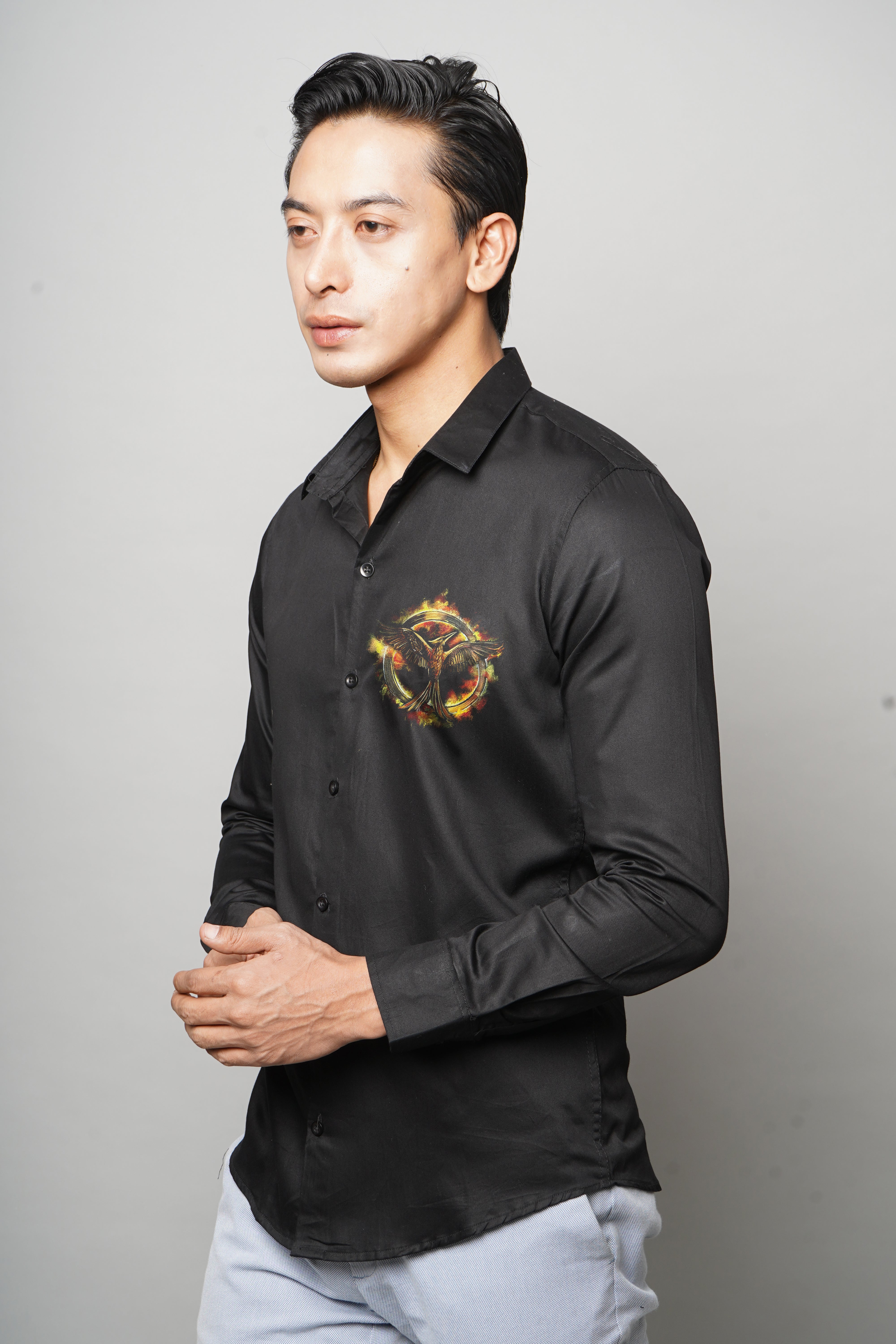 Phoenix on Fire Handpainted Shirt