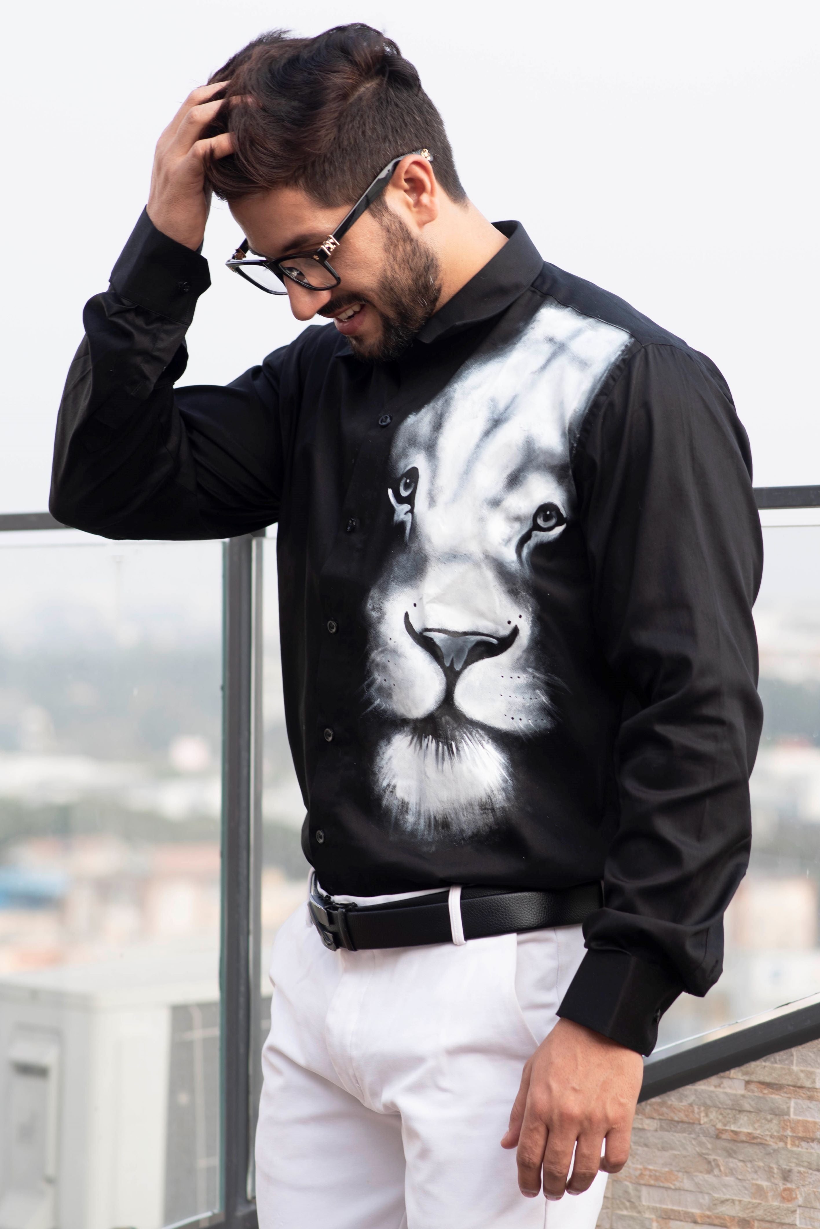 King Of The Jungle Handpainted Shirt