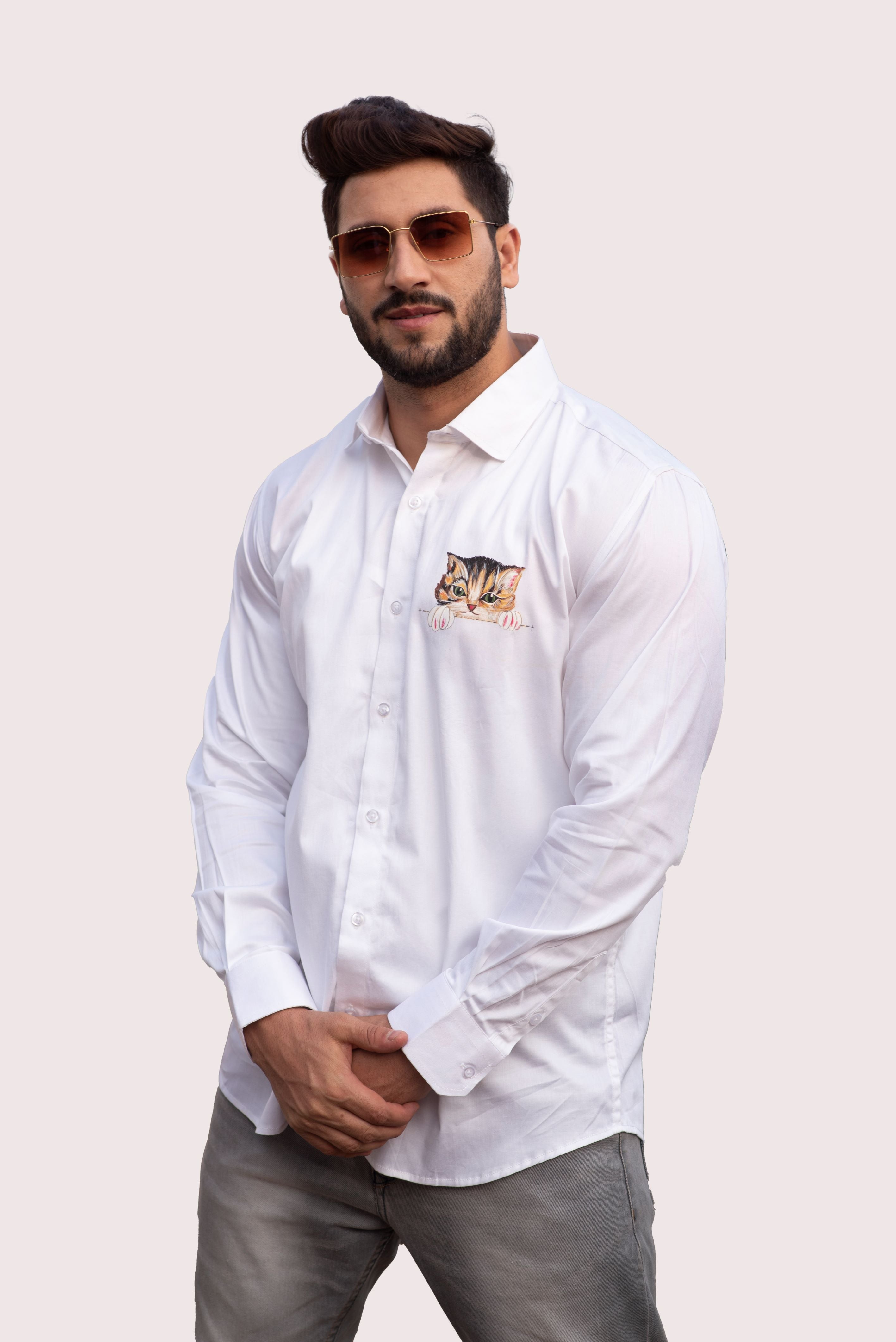 Kitty Cat Handpainted Shirt