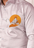 Sankat Mochan Grey Handpainted Shirt