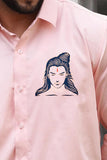 Ram Chandra Peach Handpainted Shirt