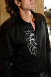 Lion On The Edge Handpainted Shirt