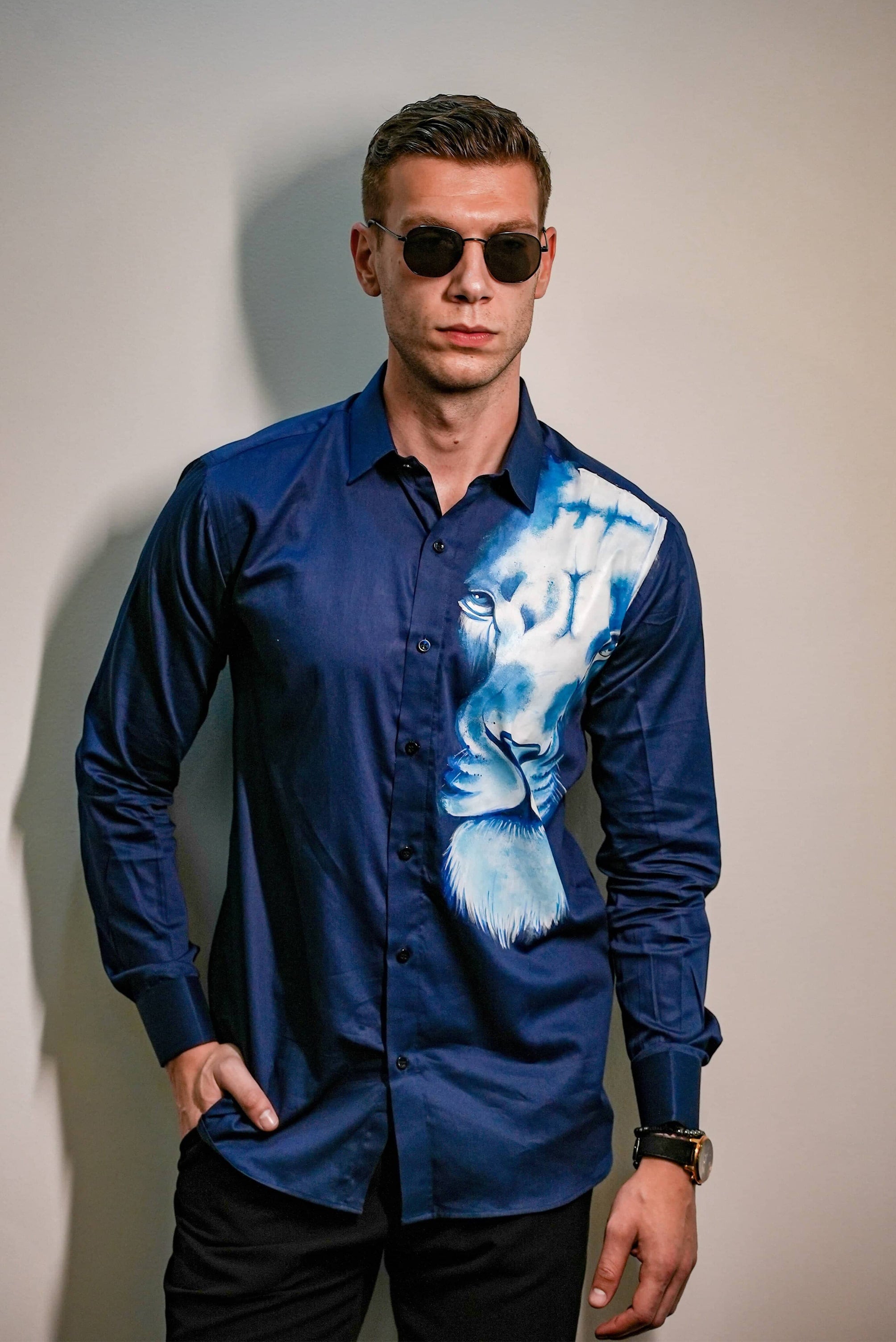 King Of The Jungle Handpainted Shirt