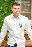 Indigo Tiger Handpainted Shirt