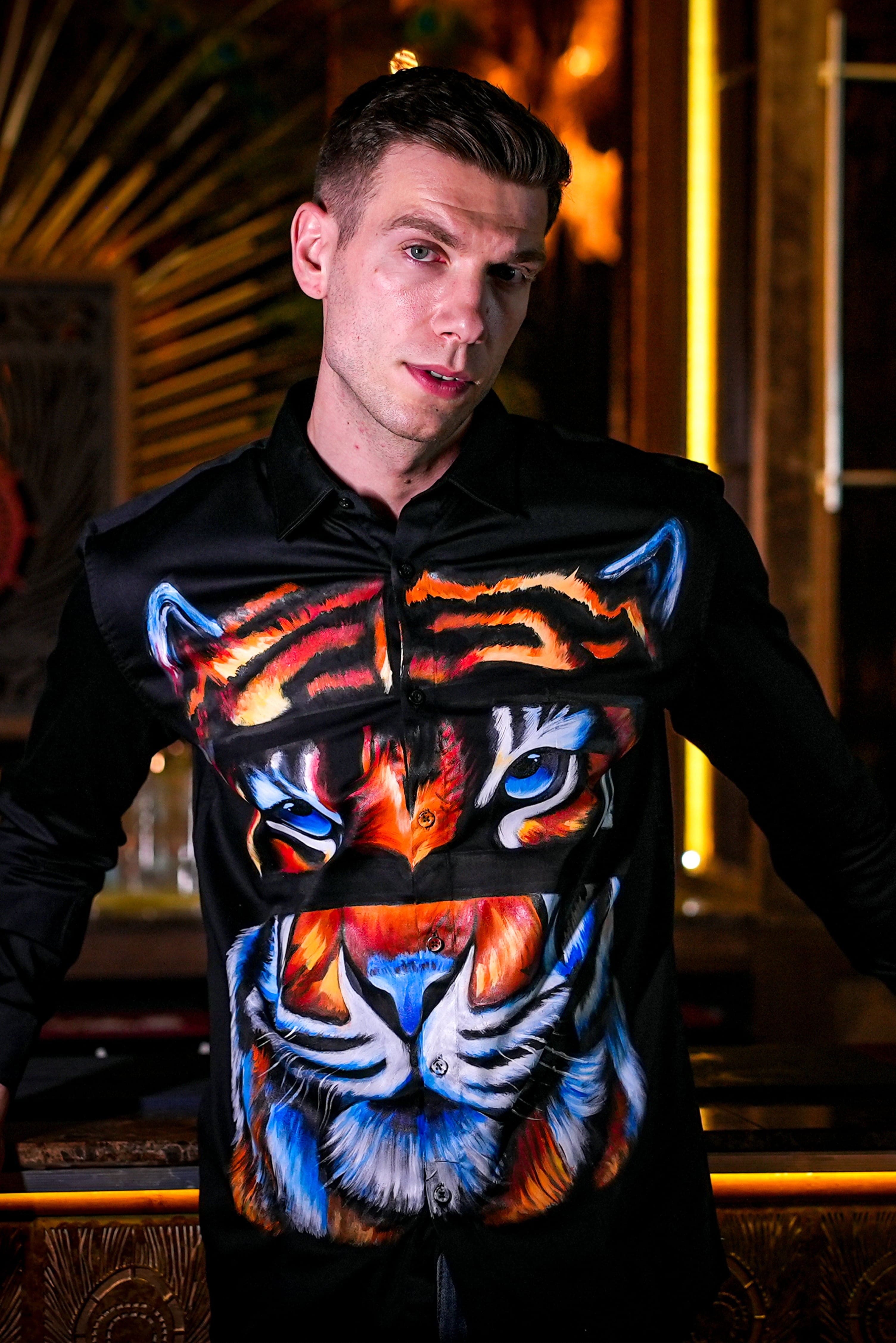 The Magnificent Tiger Handpainted Shirt