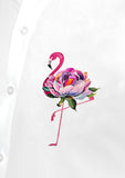 Blooming Flamingo Handpainted Shirt