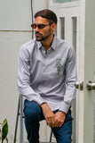 The Emperor Grey Handpainted Shirt