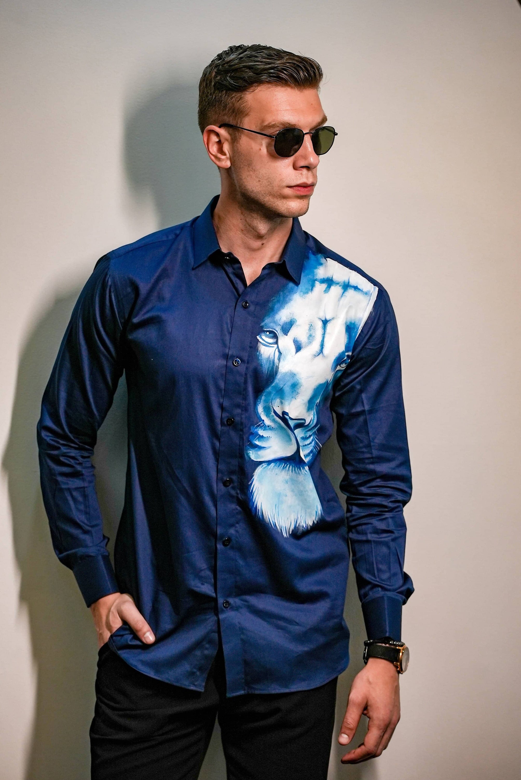 King Of The Jungle Handpainted Shirt