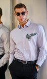 King Of The Skies Grey Handpainted Shirt