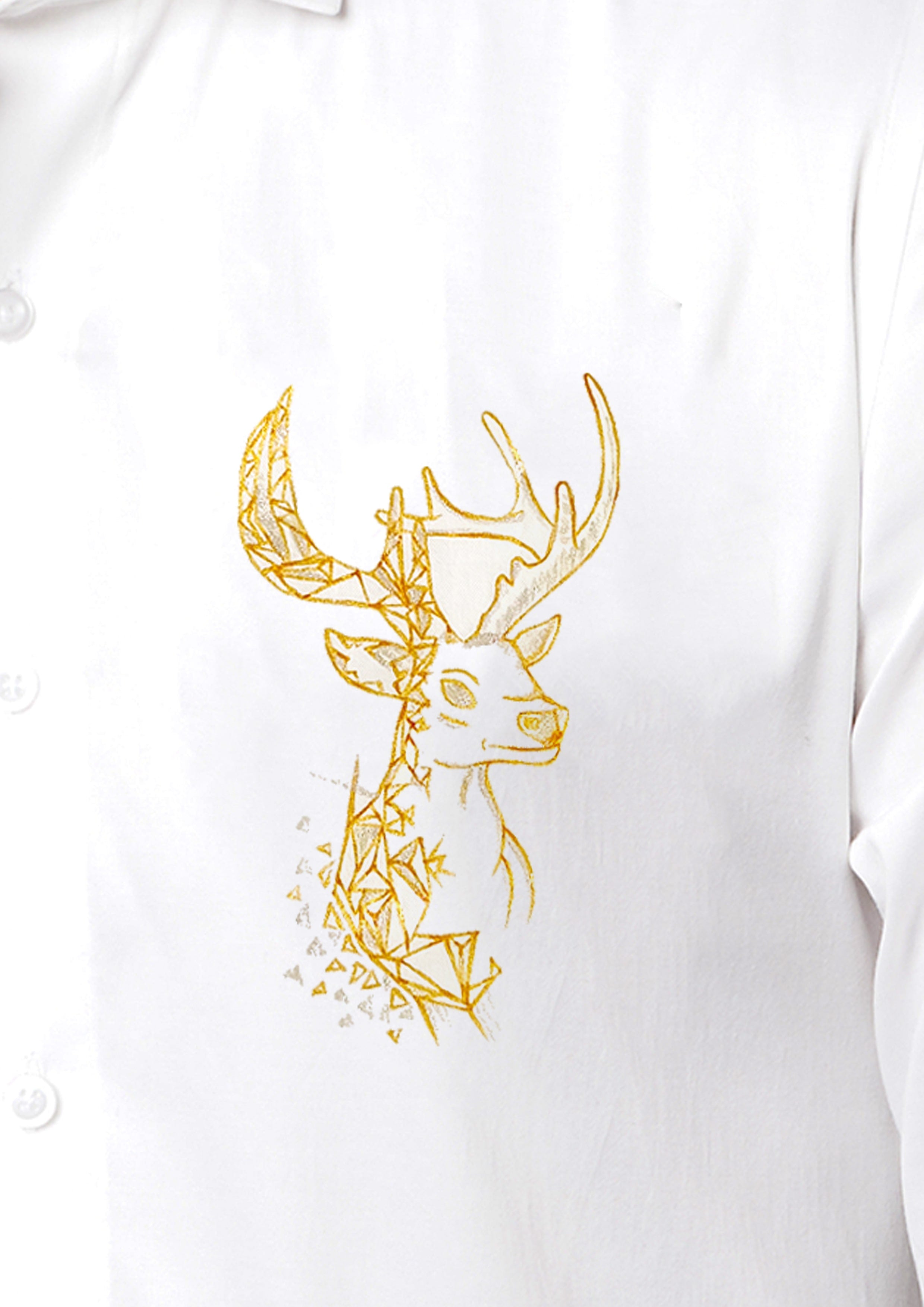 Golden Stag Black Handpainted Shirt