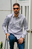 The Emperor Grey Handpainted Shirt