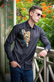Cubic Cheetah Handpainted Shirt