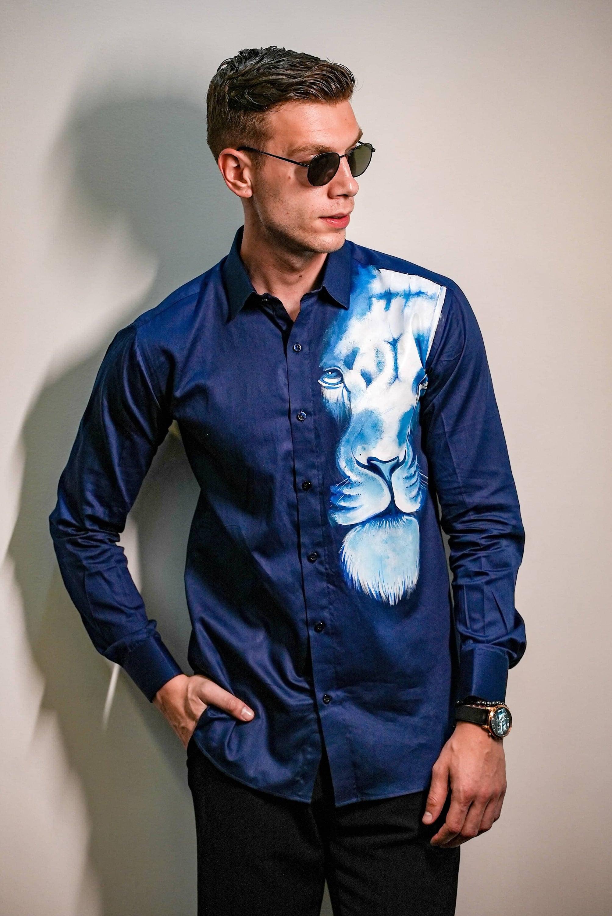 King Of The Jungle Handpainted Shirt