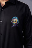 Einstein Black Handpainted Shirt
