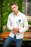 Indigo Tiger Handpainted Shirt