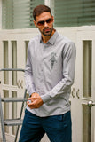 The Emperor Grey Handpainted Shirt