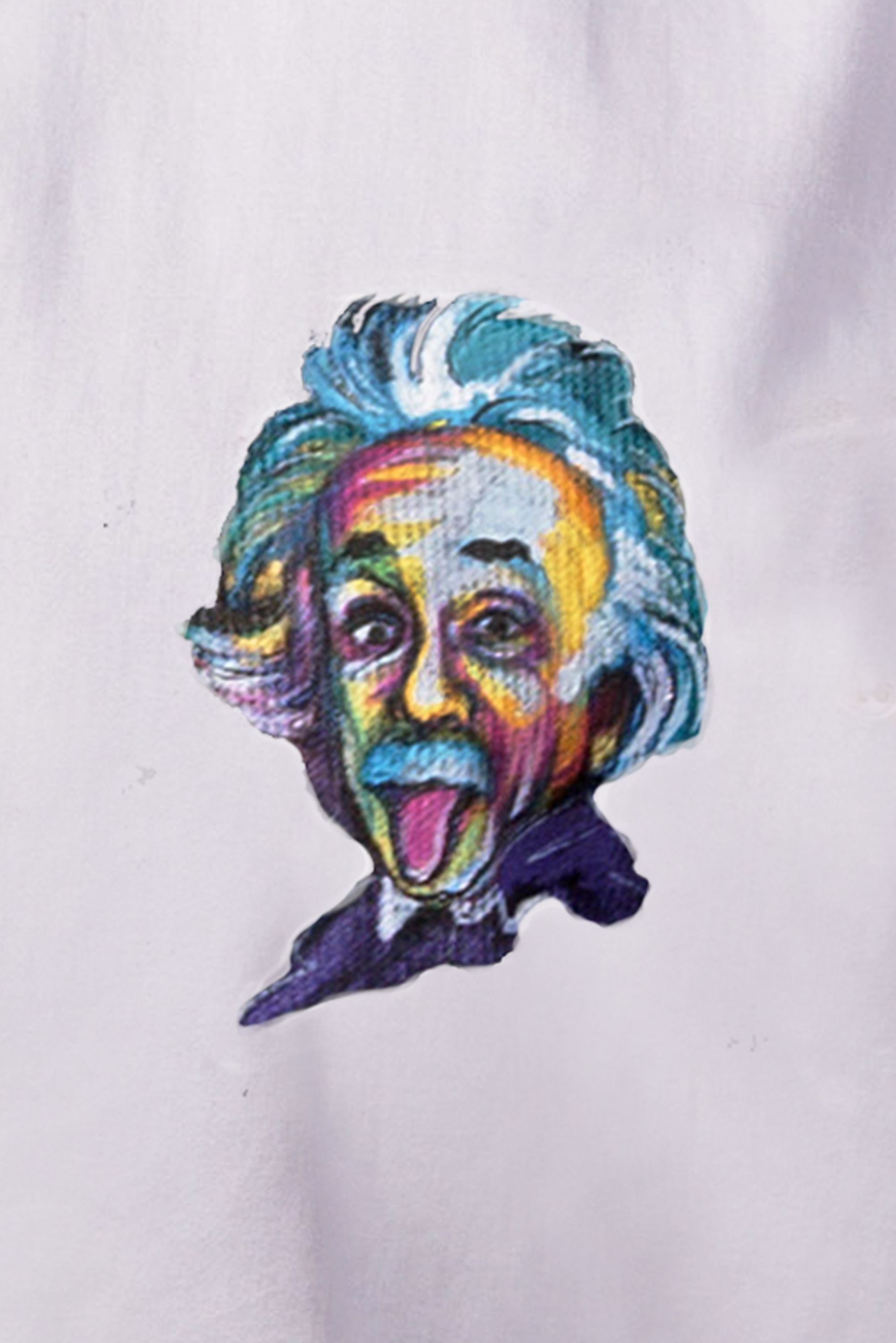 Einstein White Handpainted Shirt