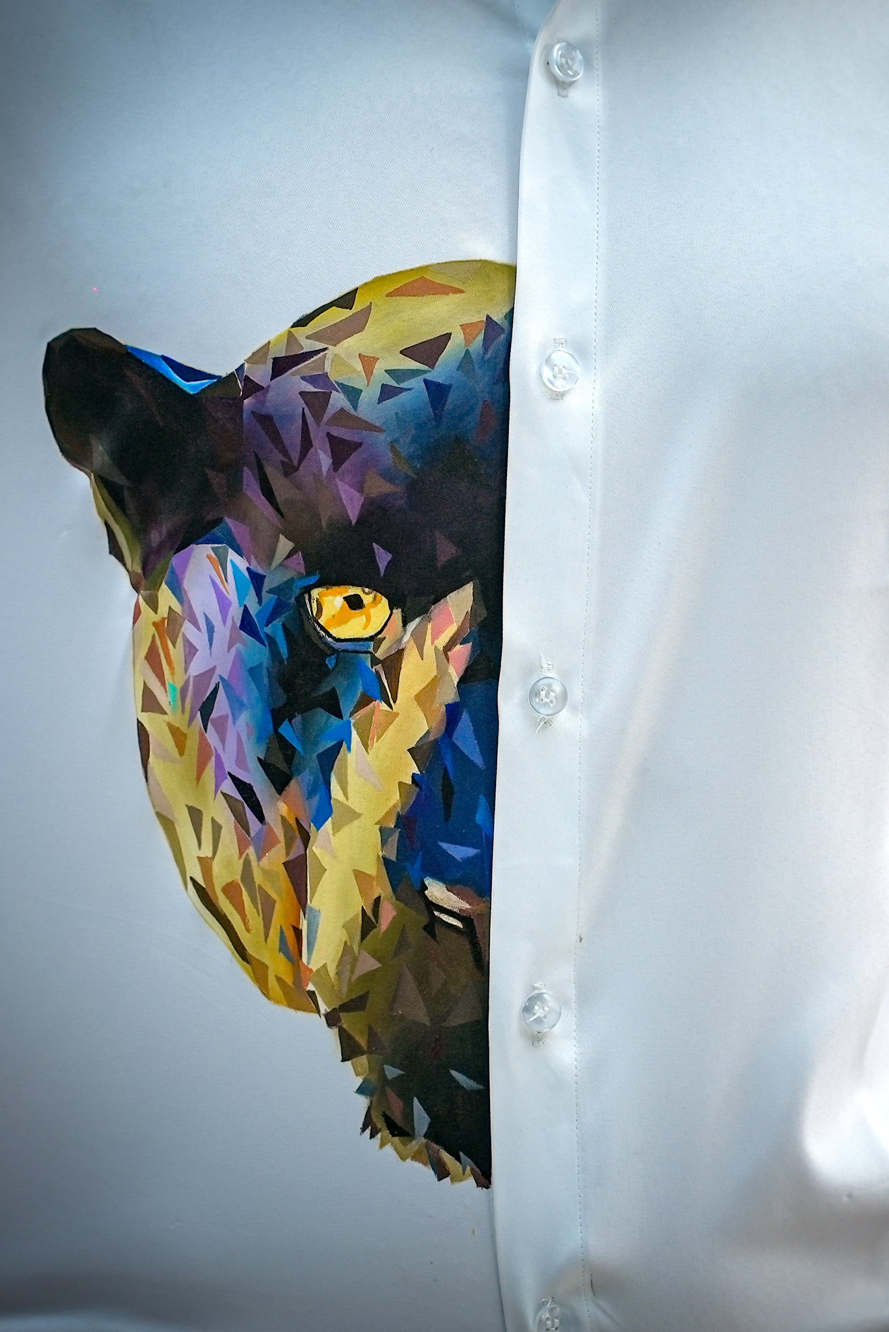 Cubic Jaguar Handpainted Shirt
