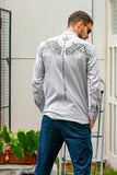 The Emperor Grey Handpainted Shirt