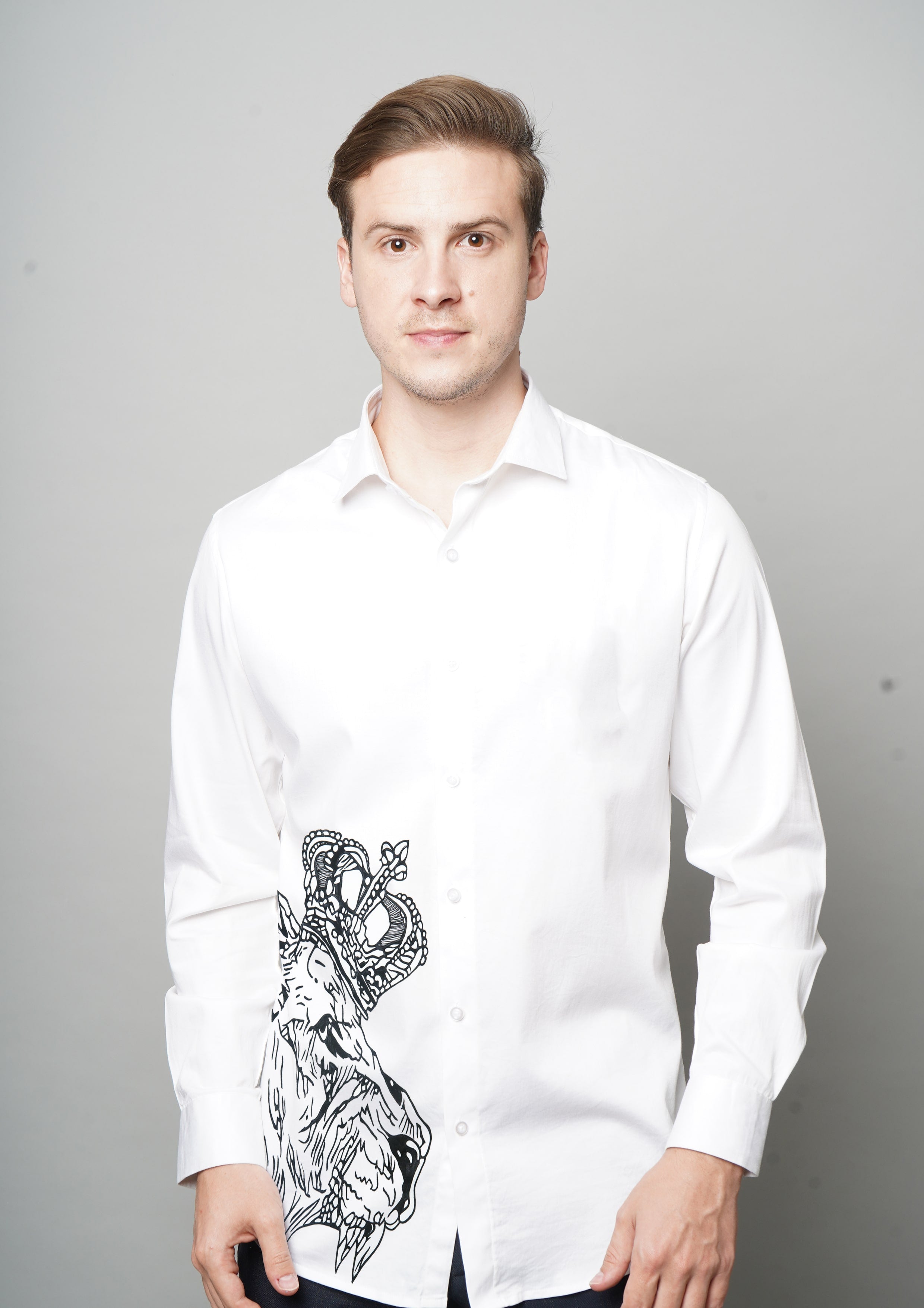 Apex Black Handpainted Shirt