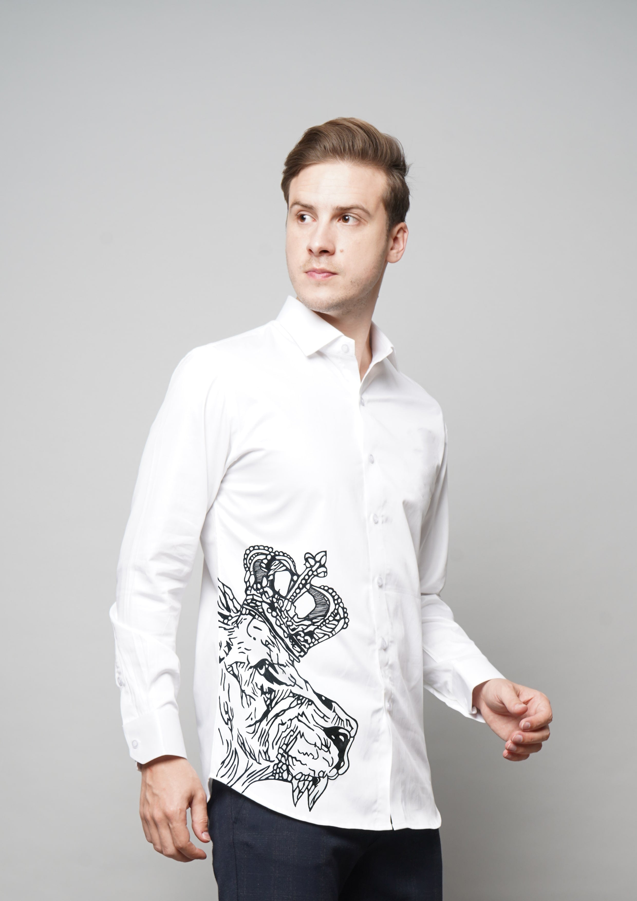 Apex Black Handpainted Shirt