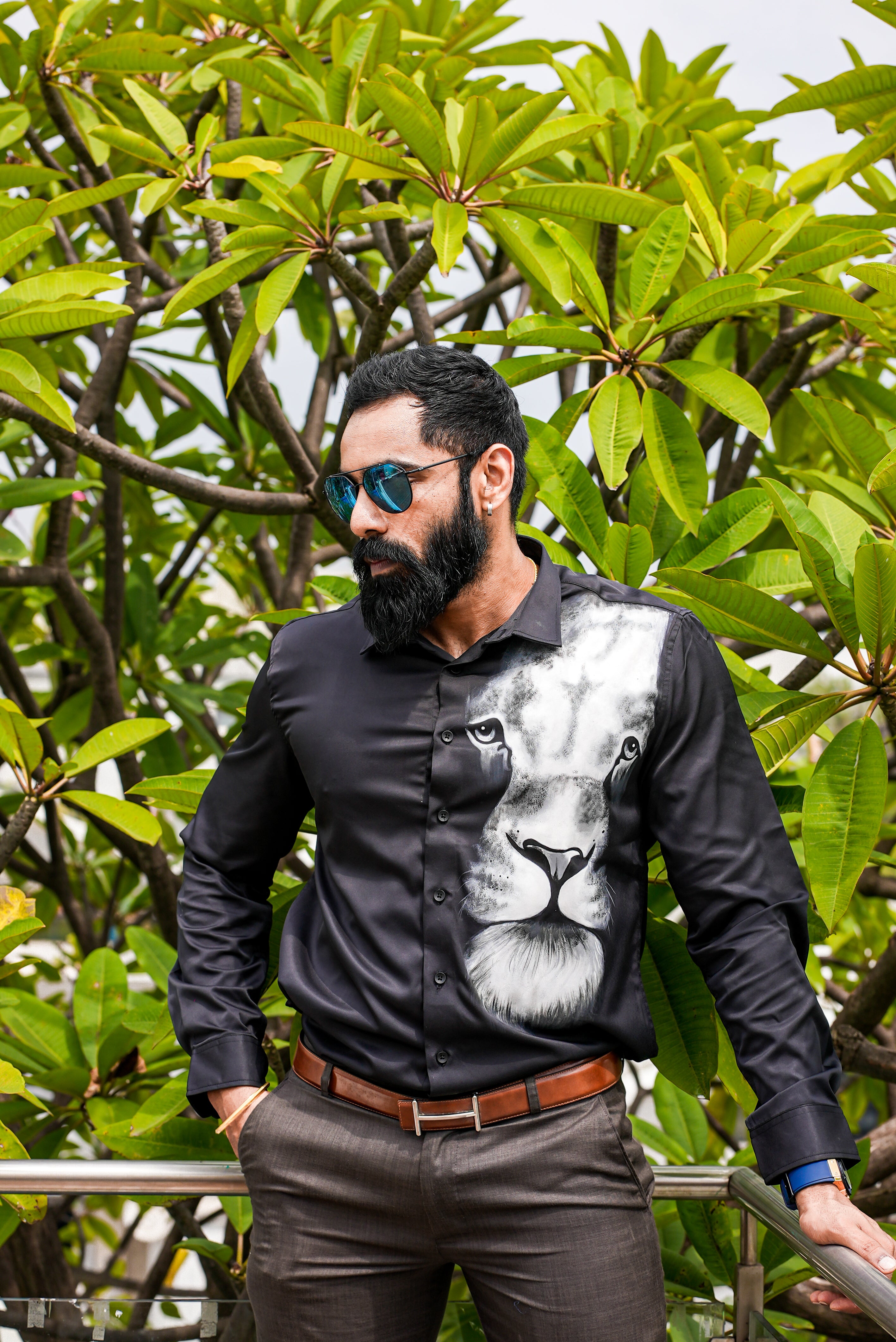 King Of The Jungle Handpainted Shirt