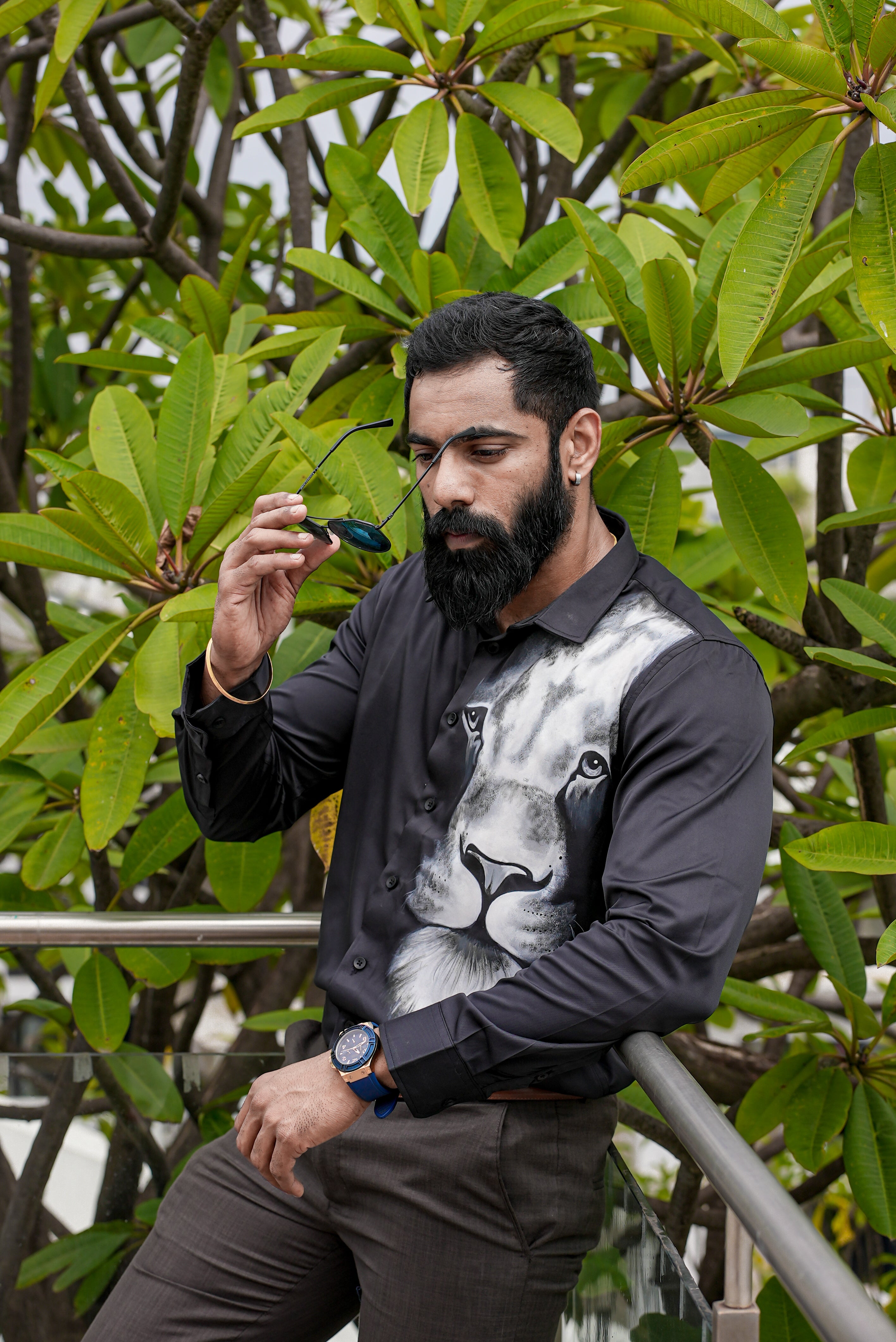 King Of The Jungle Handpainted Shirt