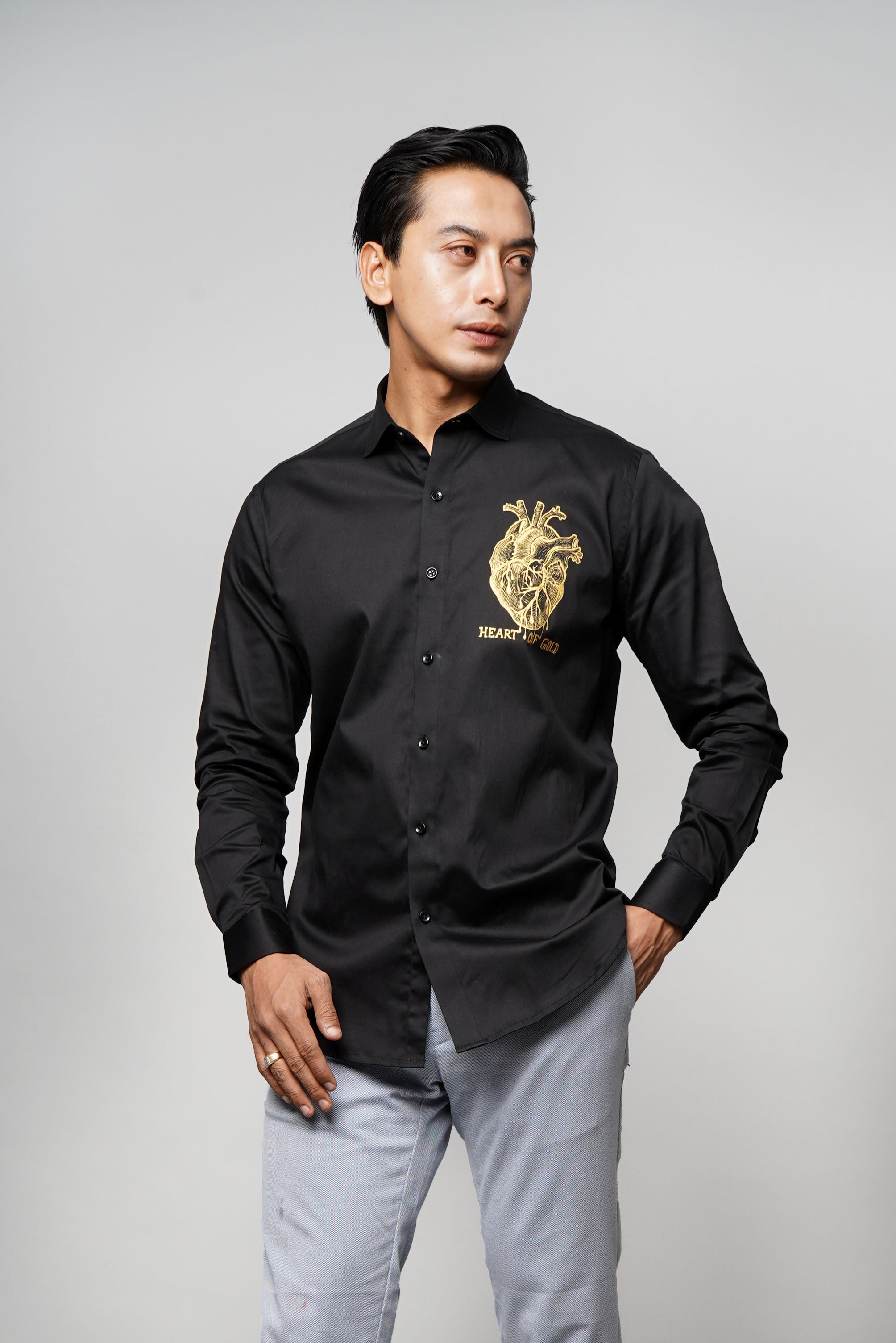 Heart Of Gold Handpainted Shirt