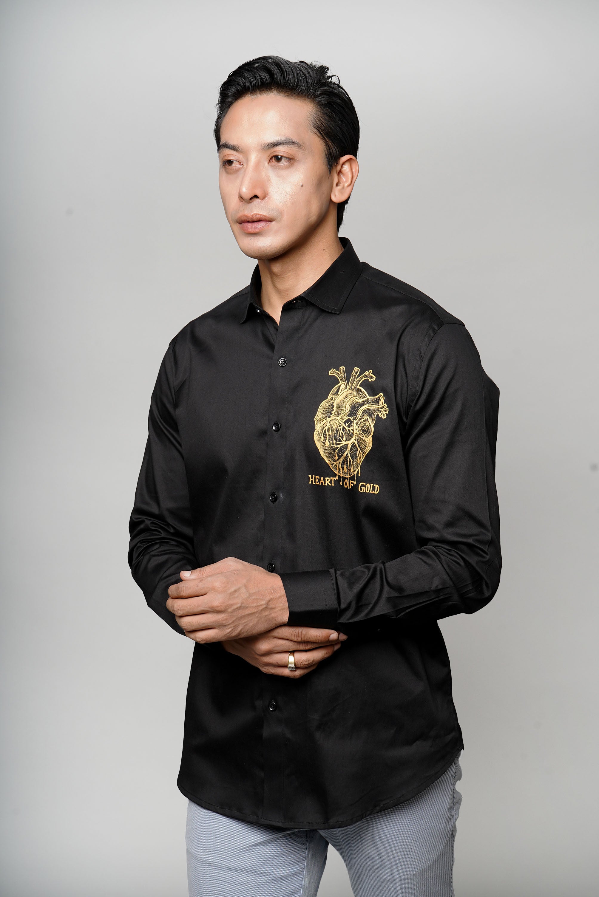 Heart Of Gold Handpainted Shirt