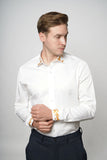 Innocent X White Handpainted Cotton Shirt