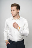 Innocent X White Handpainted Cotton Shirt