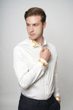 Innocent X White Handpainted Cotton Shirt