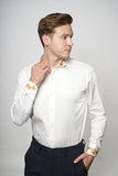 Innocent X White Handpainted Cotton Shirt